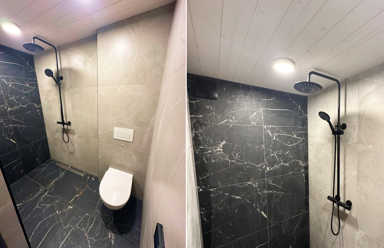 Väikesauna dušinurk